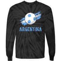 Argentina World Champion Football For Lover Gift Trending Tie-Dye Long Sleeve Shirt