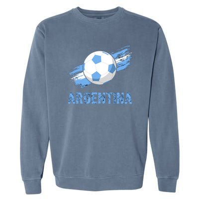 Argentina World Champion Football For Lover Gift Trending Garment-Dyed Sweatshirt