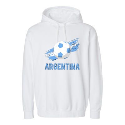 Argentina World Champion Football For Lover Gift Trending Garment-Dyed Fleece Hoodie