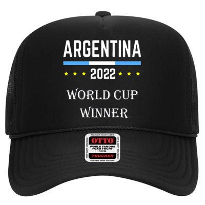 Argentina World Champion Football For Lover Gift Trending High Crown Mesh Back Trucker Hat