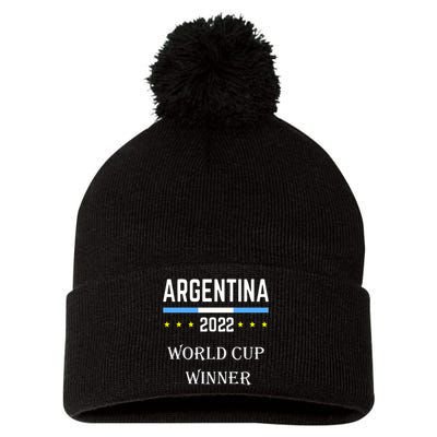 Argentina World Champion Football For Lover Gift Trending Pom Pom 12in Knit Beanie