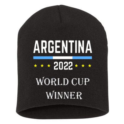 Argentina World Champion Football For Lover Gift Trending Short Acrylic Beanie