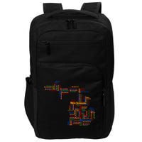 Abstract Word Cloud Map Of Michigan State Impact Tech Backpack