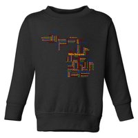 Abstract Word Cloud Map Of Michigan State Toddler Sweatshirt