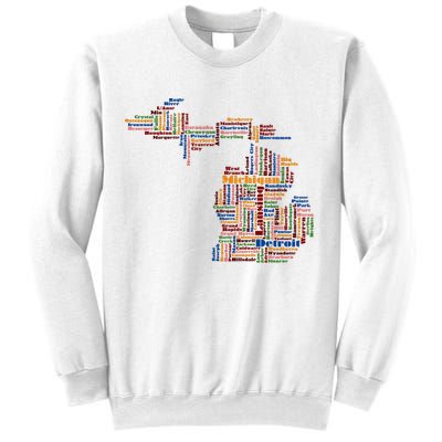 Abstract Word Cloud Map Of Michigan State Sweatshirt