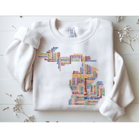 Abstract Word Cloud Map Of Michigan State Sweatshirt