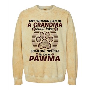 Any Woman Can Be A Grandma Dog Pawma Gifts Colorblast Crewneck Sweatshirt