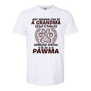 Any Woman Can Be A Grandma Dog Pawma Gifts Softstyle CVC T-Shirt