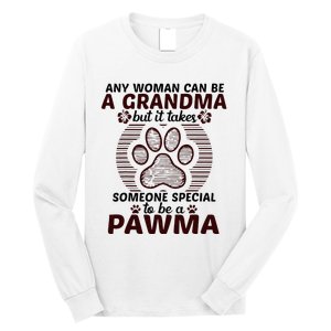 Any Woman Can Be A Grandma Dog Pawma Gifts Long Sleeve Shirt