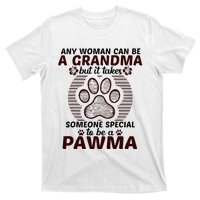 Any Woman Can Be A Grandma Dog Pawma Gifts T-Shirt