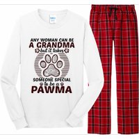 Any Woman Can Be A Grandma Dog Pawma Gifts Long Sleeve Pajama Set