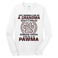 Any Woman Can Be A Grandma Dog Pawma Gifts Tall Long Sleeve T-Shirt