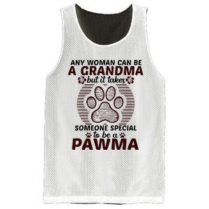 Any Woman Can Be A Grandma Dog Pawma Gifts Mesh Reversible Basketball Jersey Tank