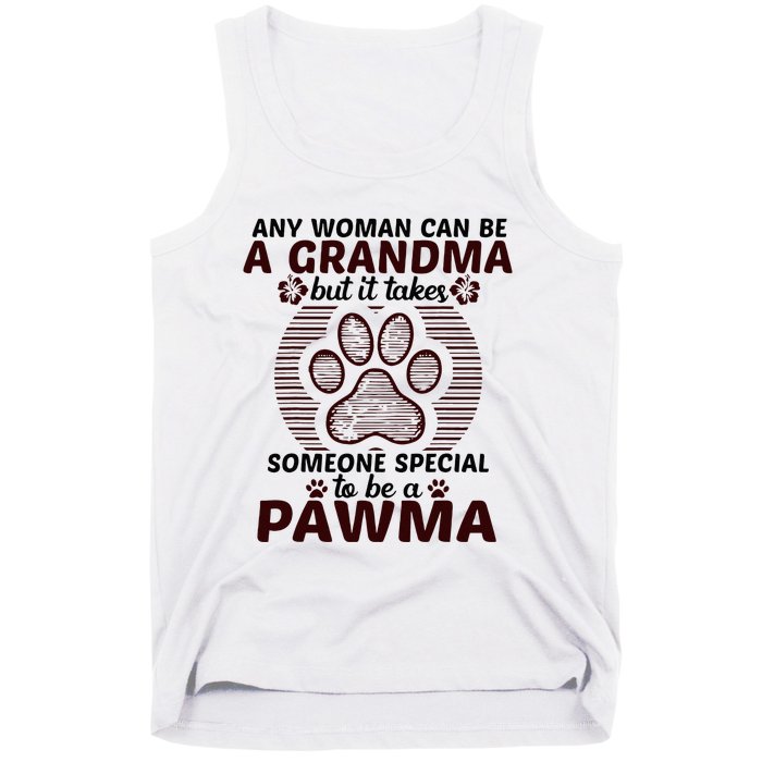 Any Woman Can Be A Grandma Dog Pawma Gifts Tank Top