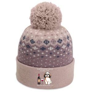 A Woman Cannot Survive On Wine Alone She Needs A Shih Tzu The Baniff Cuffed Pom Beanie