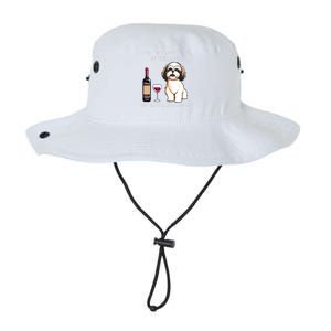 A Woman Cannot Survive On Wine Alone She Needs A Shih Tzu Legacy Cool Fit Booney Bucket Hat