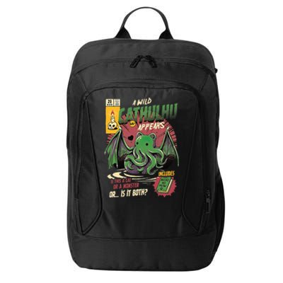 A Wild Cathulhu Appears A Cat Or Monster Funny Cat Cthulhu City Backpack