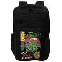 A Wild Cathulhu Appears A Cat Or Monster Funny Cat Cthulhu Impact Tech Backpack