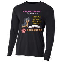 A Woman Cannot Reading Alone She Also Needs A Dachshund Cooling Performance Long Sleeve Crew