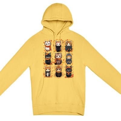 Autumn Winter Cat And Gift Premium Pullover Hoodie