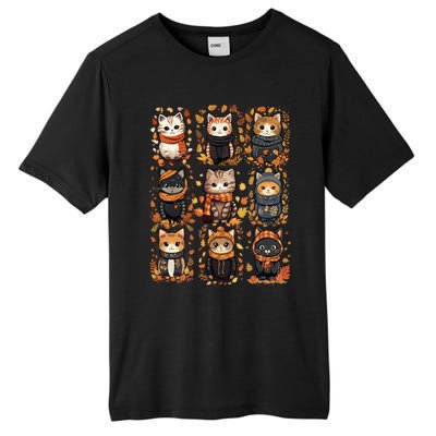 Autumn Winter Cat And Gift Tall Fusion ChromaSoft Performance T-Shirt