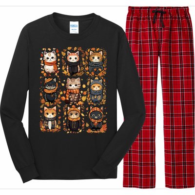 Autumn Winter Cat And Gift Long Sleeve Pajama Set