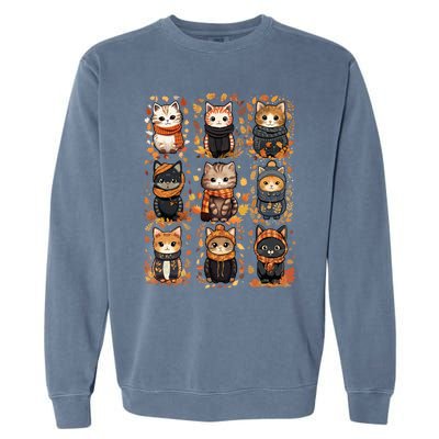 Autumn Winter Cat And Gift Garment-Dyed Sweatshirt