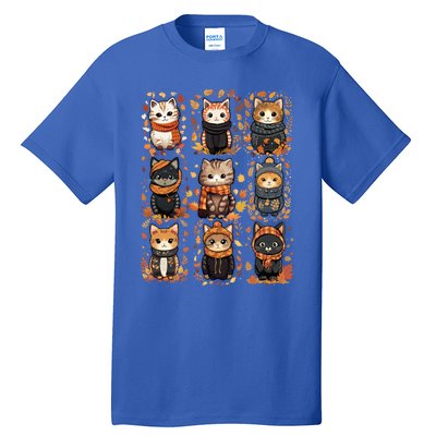 Autumn Winter Cat And Gift Tall T-Shirt