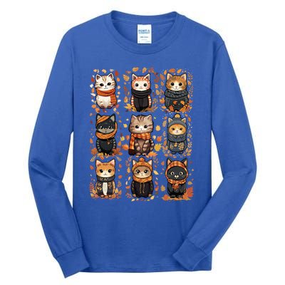 Autumn Winter Cat And Gift Tall Long Sleeve T-Shirt