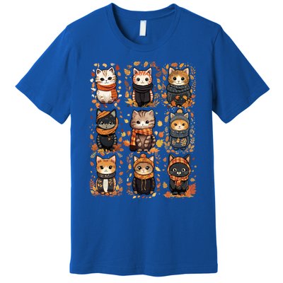 Autumn Winter Cat And Gift Premium T-Shirt