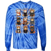 Autumn Winter Cat And Gift Tie-Dye Long Sleeve Shirt