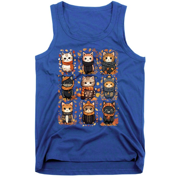 Autumn Winter Cat And Gift Tank Top