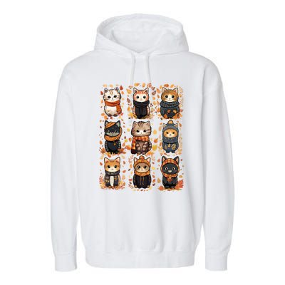 Autumn Winter Cat And Gift Garment-Dyed Fleece Hoodie