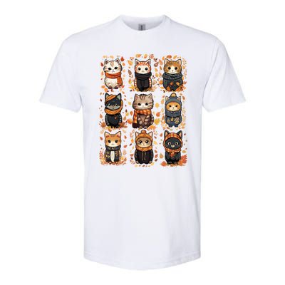 Autumn Winter Cat And Gift Softstyle® CVC T-Shirt