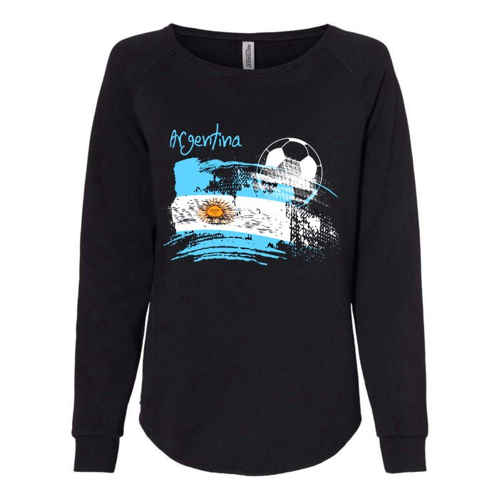 Argentina World Champion Football For Lover Gift Trending Womens California Wash Sweatshirt