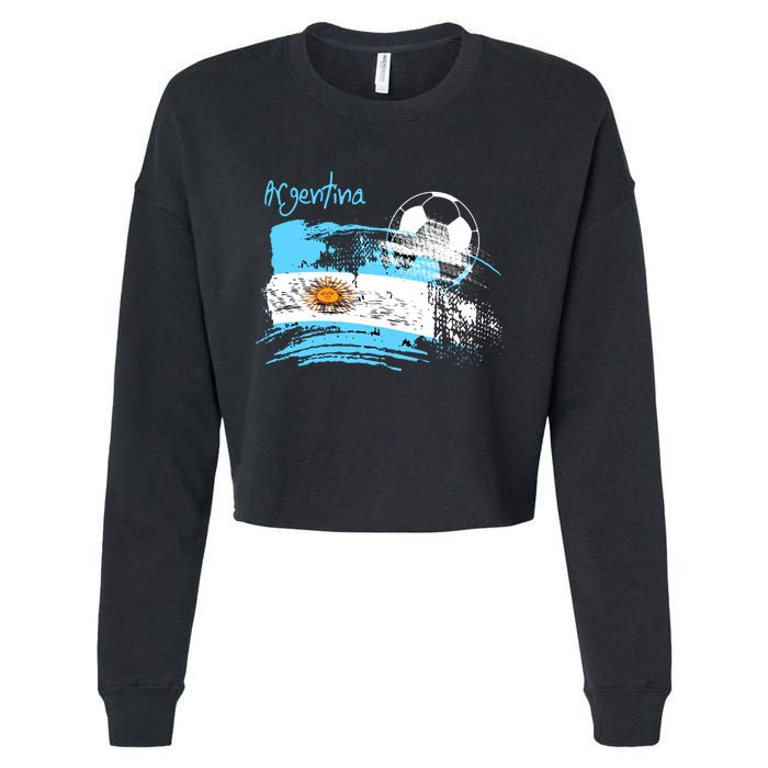 Argentina World Champion Football For Lover Gift Trending Cropped Pullover Crew