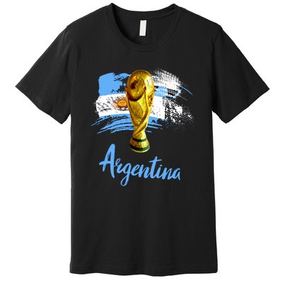 Argentina World Champion Football For Lover Gift Trending Premium T-Shirt