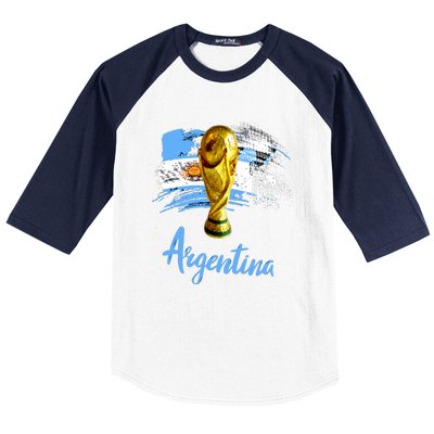 Argentina World Champion Football For Lover Gift Trending Baseball Sleeve Shirt