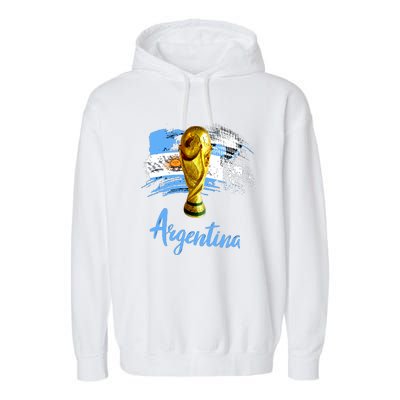 Argentina World Champion Football For Lover Gift Trending Garment-Dyed Fleece Hoodie