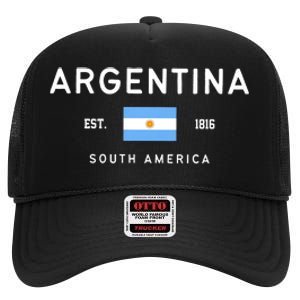 Argentina World Champion Football For Lover Gift Trending High Crown Mesh Back Trucker Hat