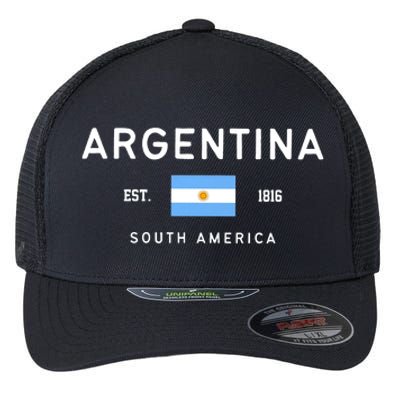 Argentina World Champion Football For Lover Gift Trending Flexfit Unipanel Trucker Cap