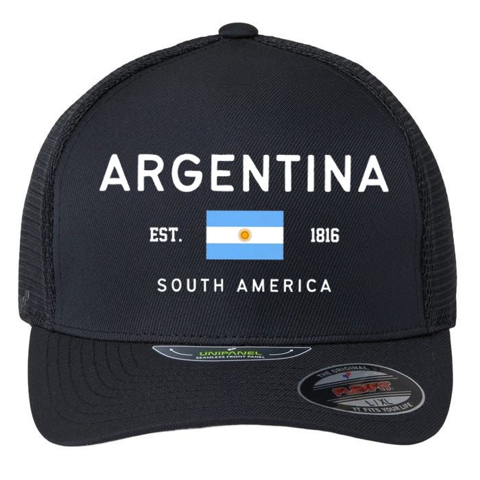 Argentina World Champion Football For Lover Gift Trending Flexfit Unipanel Trucker Cap