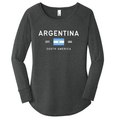 Argentina World Champion Football For Lover Gift Trending Women's Perfect Tri Tunic Long Sleeve Shirt