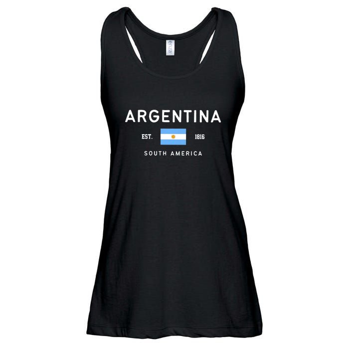 Argentina World Champion Football For Lover Gift Trending Ladies Essential Flowy Tank