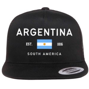 Argentina World Champion Football For Lover Gift Trending Flat Bill Trucker Hat