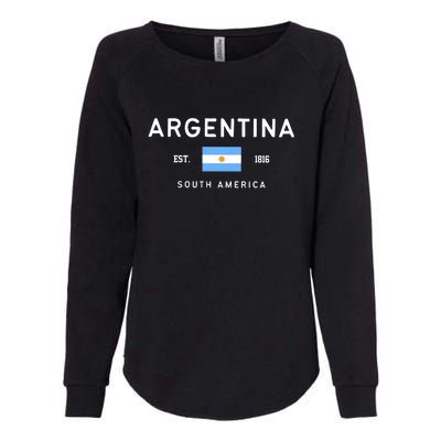 Argentina World Champion Football For Lover Gift Trending Womens California Wash Sweatshirt