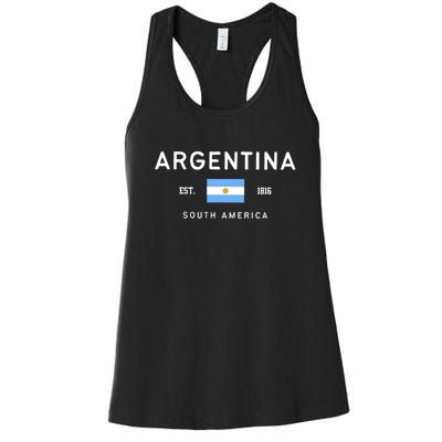 Argentina World Champion Football For Lover Gift Trending Women's Racerback Tank