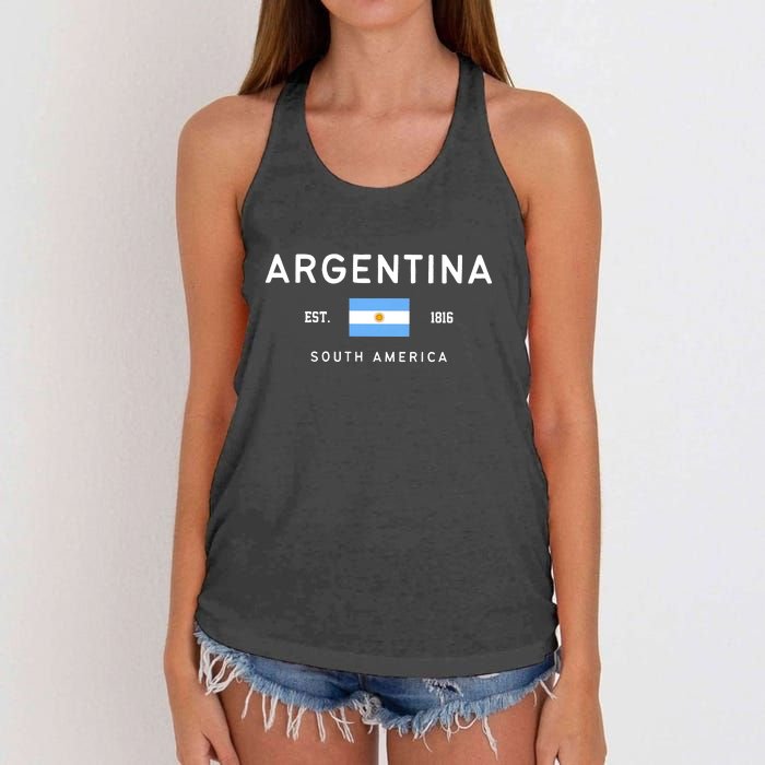 Argentina World Champion Football For Lover Gift Trending Women's Knotted Racerback Tank