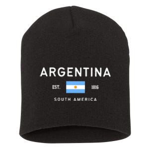 Argentina World Champion Football For Lover Gift Trending Short Acrylic Beanie