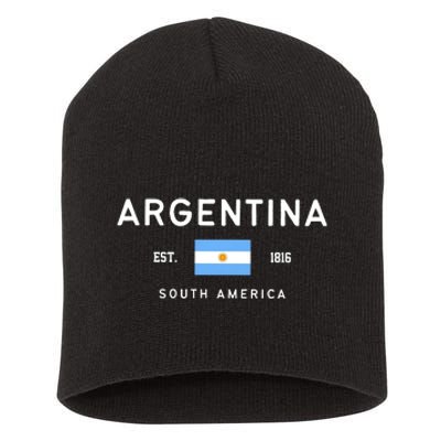 Argentina World Champion Football For Lover Gift Trending Short Acrylic Beanie